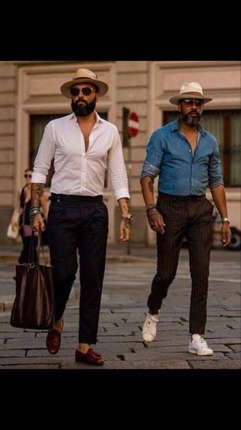 Black Men Street Fashion, Men Street Fashion, Stylish Mens Outfits, Black Men Fashion, Outfits With Hats, Fashion World, Gentleman Style, Mens Fashion Summer, Mens Casual Outfits