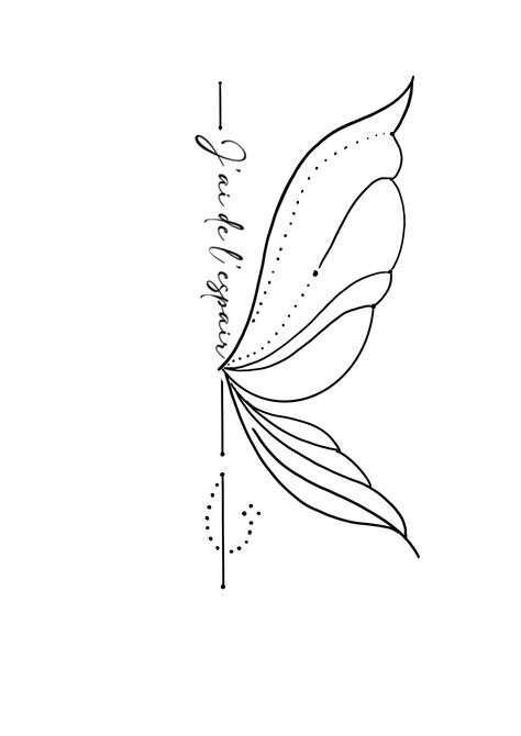 Butterfly Trail Tattoo, Trail Tattoo, Outline Butterfly, Side Butterfly, Names Tattoo, Tattoo Butterfly, Tasteful Tattoos, Butterfly Drawing, Name Tattoo