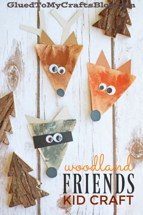 Woodland Friends - Kid Craft Forest Animals Preschool, Forest Animal Crafts, Forest Animals Theme, Forest Crafts, Ocean Animal Crafts, Paper Plate Craft, Woodland Animals Theme, November Crafts, 19 November