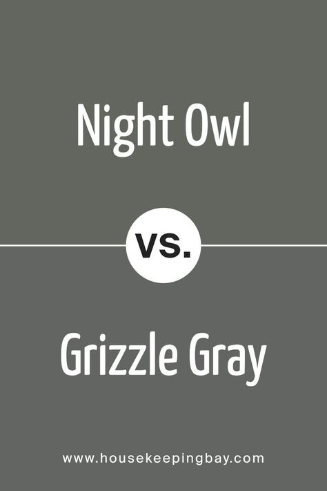 Night Owl SW 7061 by Sherwin Williams vs Grizzle Gray SW 7068 by Sherwin Williams Grizzle Gray Sherwin Williams, Grizzle Gray, Sherwin Williams Paint Gray, Gray Sherwin Williams, Sherwin Williams Gray, Trim Colors, Grey Paint Colors, Muted Blue, Night Owl