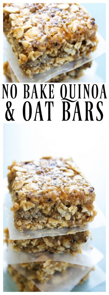 NO BAKE QUINOA & OAT BARS - AD @minutericeUS Baking With Quinoa, Quinoa Baking Recipes, Cooked Quinoa Recipes Desserts, Cooked Quinoa Recipes, Quinoa Dessert Recipes, Quinoa Desserts, Diy Protein Bars, Quinoa Bars, Red Quinoa