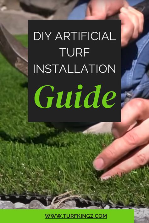 Discover the 2024 updated and complete step-by-step guide to installing your own artificial turf on our website! How To Put Down Artificial Turf, How To Lay Artificial Turf, How To Install Turf Backyard, Turf Under Playset, Installing Artificial Turf Diy, How To Install Artificial Turf, Diy Turf Backyard, Astroturf Patio, Astroturf Backyard