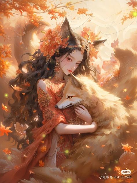 Kitsune Woman, Human With Animal, Kitsune Fox Spirit, Kitsune Fox Art, Fox Fairy, Two Foxes, Tumblr Cartoon, Geisha Tattoo Design, Anime Dpz