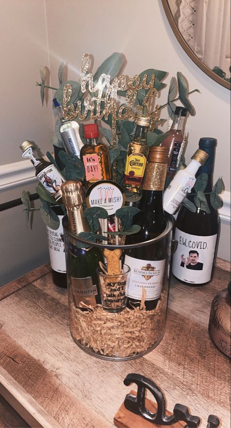 21st Birthday Gift Baskets For Her, 21st Birthday Gift Basket, 21st Birthday Gift Baskets, Booze Gift, Beer Cakes, Gift Basket For Her, Birthday Gift Basket, My 21st Birthday, Beer Cake