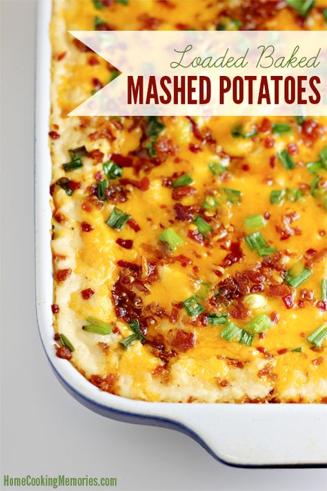 Dinner Menu Planning, Baked Mashed Potatoes, Loaded Mashed Potatoes, Easter Side Dishes, Christmas Dinner Menu, Dinner For One, Xmas Dinner, Holiday Dinner, Casserole Dish