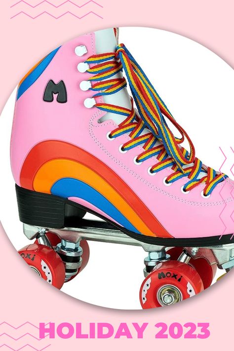 Moxi Skates - Rainbow Rider - Fun and Fashionable Womens Roller Skates Moxi Skates, Roller Girl, Holiday Toys, Roller Skate, Roller Skates, Bday Party, Girl Fashion, Rainbow, Toys