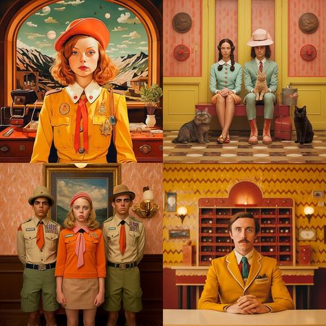 Wes Anderson Midjourney style | Stable diffusion |  AI art Wes Anderson Art, Carl Theodor Dreyer, William Nicholson, Wes Anderson Style, Yuko Shimizu, Pastel Palettes, Pinhole Photography, Guy Bourdin, Movie Directors