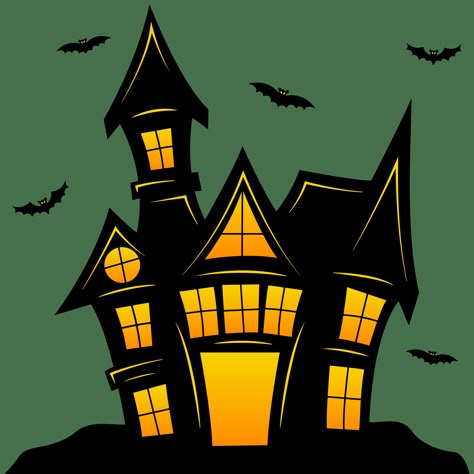 Decoracion Halloween, Cartoon Silhouette, Scary Houses, Horror Cartoon, Flying Bats, Casa Halloween, House Cartoon, Bats Halloween, Halloween House Party