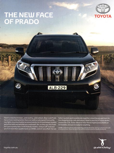 https://flic.kr/p/27Y7FgM | 2014 Toyota Prado 4WD Wagon Aussie Original Magazine Advertisement Company Car, Japanese Ads, Toyota Prado, Astronaut Wallpaper, Magazine Advertisement, Car Advertising, Car Brand, Motor Company, Jdm