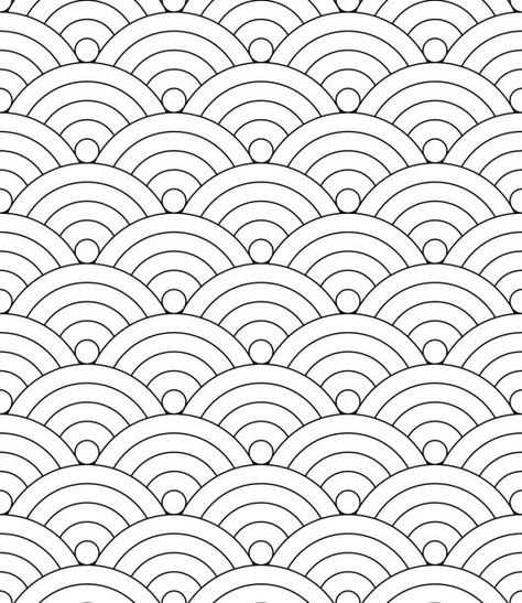 Wave seamless patterns vector. 2034326 Vector Art at Vecteezy Geometric Patterns Drawing, Japanese Quilt Patterns, Circle Abstract, Flower Line Drawings, Textile Prints Design, Batik Pattern, Paper Patterns, Abstract Waves, Japanese Patterns