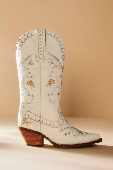 Dingo 1969 Full Bloom Leather Cowboy Boots | Anthropologie Boots For Women Ankle, Cowboy Boots For Women, Bota Country, Embroidered Leather, Leather Cowboy Boots, Cowboy Boot, Boot Brands, Cowboy And Cowgirl, Boots For Women