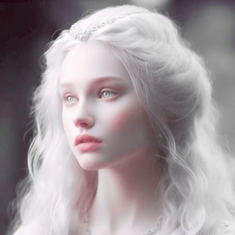 Simple Cute Hairstyles, Albino Girl, Fantasy Story Ideas, Long White Hair, Hairstyles For Girls, Weft Hair Extensions, House Of Dragons, Fairy Art, Dreamy Art