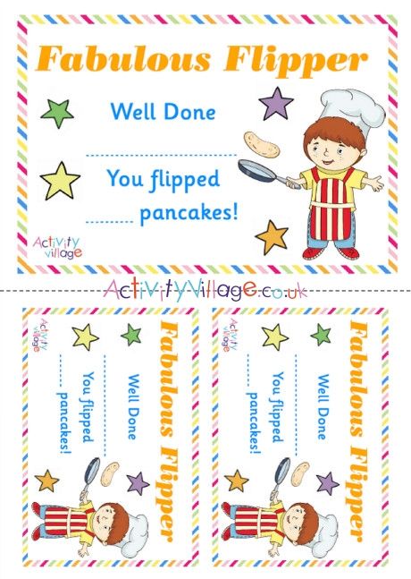 Fabulous Flipper Certificate Classroom Cooking Ideas, Classroom Cooking, Pancake Tuesday, Kids Pancakes, Activity Village, Pancakes And Pajamas, Pajamas Party, Shrove Tuesday, Home Kits