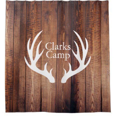 Decorative Hooks Turquoise Rustic Shower Curtains | Zazzle Woodland Signs, Rustic Shower Curtains, Custom Shower Curtain, Country Ideas, Rustic Shower, Decorative Curtain Rods, White Deer, Shabby Chic Curtains, Country Barn