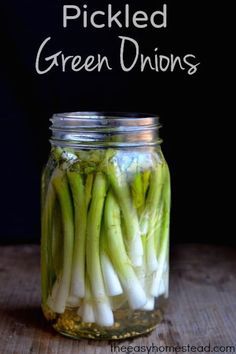 Pickled Green Onions Recipe, Jarring Food, Fermenting Foods, Green Onions Recipes, Pickled Foods, Canning Pickles, Canning Ideas, Canning Vegetables, Homemade Pickles