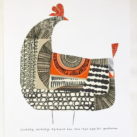 Clare Youngs, Chicken Art, Animal Illustrations, Collage Ideas, Collage Artists, Paper Collage, Art Plastique, Mixed Media Collage, Illustration Inspiration