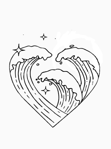 Stay Salty Tattoo, Ocean Heart Tattoo, Wave Heart Tattoo, Adventure Drawing, Mix Drawing, Unique Wrist Tattoos, Wrist Tattoo Designs, Optical Illusion Tattoo, Astronaut Art