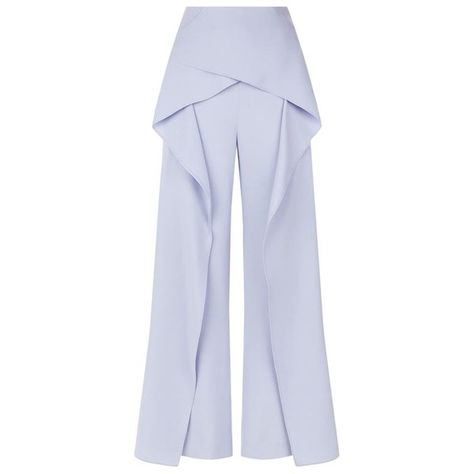 Roland Mouret Caldwell Overlay Wide-Leg Trousers (12.522.010 IDR) ❤ liked on Polyvore featuring pants, wide leg cropped pants, cropped pants, ruffle pants, tailored trousers and wide leg trousers Pants Tailored, Drape Pants, Sewing Pants, Simple Gowns, Wrap Pants, Ruffle Pants, Wide Leg Cropped Pants, Roland Mouret, Fashion Attire