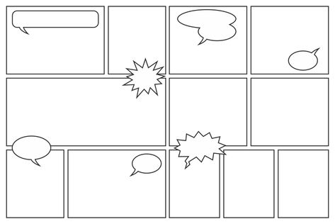 Comic Strip Template Printable Comic Panel Ideas, 6 Panel Comic, Blank Comic Strip Template, Cartoon Layout, Novel Layout, Comic Strip Template, Create Your Own Comic, Comic Template, Book Extracts