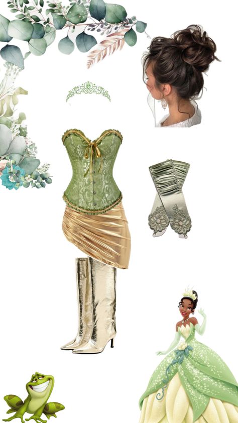 Tiana Costume, Princess Halloween Costume, Princess Tiana, Halloween Costume Outfits, Halloween Fancy Dress, Disney Costumes, Princess Outfits, Princess Charlotte, Couples Costumes