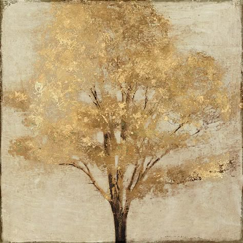 Golden Canvas Painting, Golden Tree Wallpaper, Golden Showers Tree Painting, Gold Tree Painting, Golden Tree Painting, Gold Oil Painting, Gold Art Painting, Golden Tree, Gold Painting