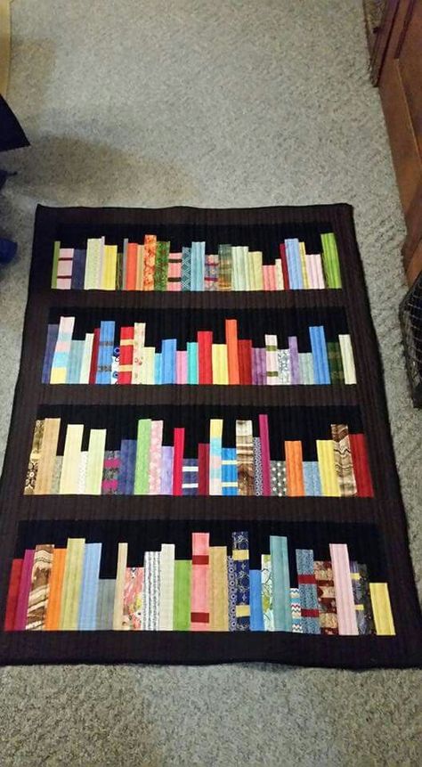 Bookshelf quilt Bookcase Quilt Pattern, Library Quilts, Bookshelf Quilts, Bookcase Quilts, Book Quilts, Library Quilt, Bookshelf Quilt, Bookcase Quilt, Quilt Hanger