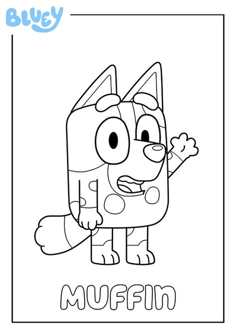 Bluey Colouring, Bluey Crafts, Bluey Coloring Pages, Printable Bluey, Bluey Party Ideas, Kids Colouring Printables, Fiesta Bluey, Bingo Party, Bluey Y Bingo