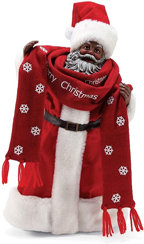 Christmas Themes Ideas, National Holiday Calendar, Possible Dreams Santa, Black Nativity, Melanin Christmas, Black Christmas Decorations, Creepy Santa, Black Figurines, Mr And Mrs Claus