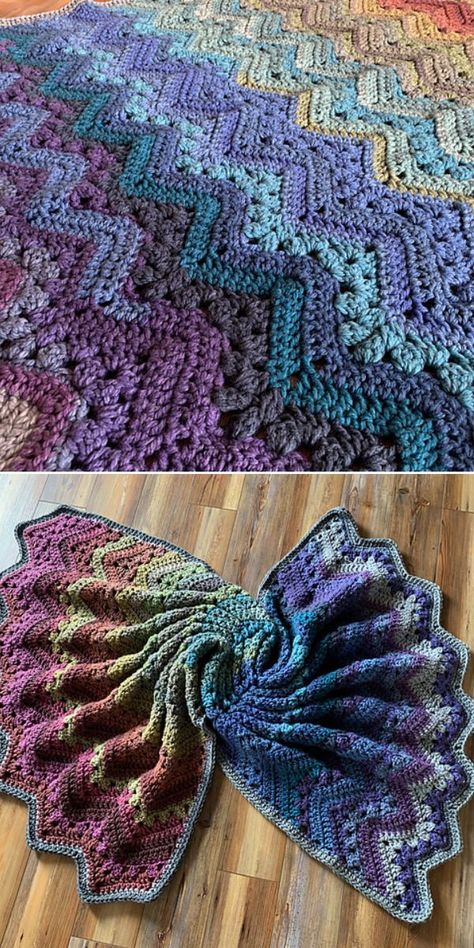 Awesome Chevron Crochet Blankets Free Patterns Chevron Crochet Blankets, Crochet Blanket Zig Zag, Crochet Blankets Free Patterns, Caron Cake Crochet Patterns, Zig Zag Crochet Pattern, Ripple Stitch Crochet, Chevron Crochet Blanket Pattern, Crochet Chevron Baby Blanket, Chevron Crochet Patterns