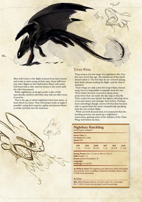 DnD 5e Homebrew — How to Train Your Dragon’s Nightfury by... Find Familiar Dnd, Dnd Stats, Dnd Homebrew, Dungeon Master's Guide, Dungeons And Dragons 5e, D D Monsters, Dnd Dragons, Dnd 5e Homebrew, Httyd Dragons