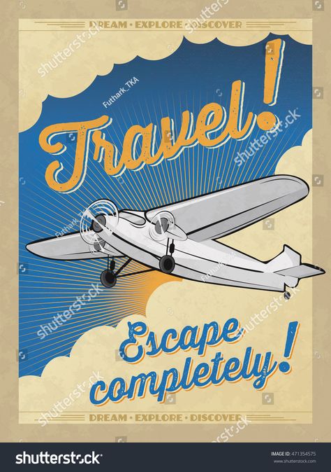 Old Aircraft, Retro Airplane, Outfits For Spain, Airplane Poster, Travel Fashion Airport, Simple Logos, Healthy Shopping, Travel Outfit Summer, Poster Retro