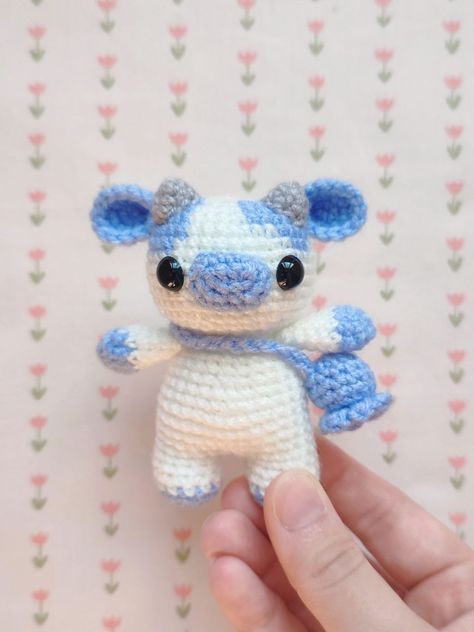 #crochet #handmade #cow #crochetcow #blueberry #blueberrycow Free Crochet Blueberry Pattern, Crochet Blueberry Pattern, Blueberry Crochet Cow, Crochet Blueberry, Blueberry Cow, Lavender Cow Crochet, Cow Crochet, Crochet Cow, Crochet Handmade