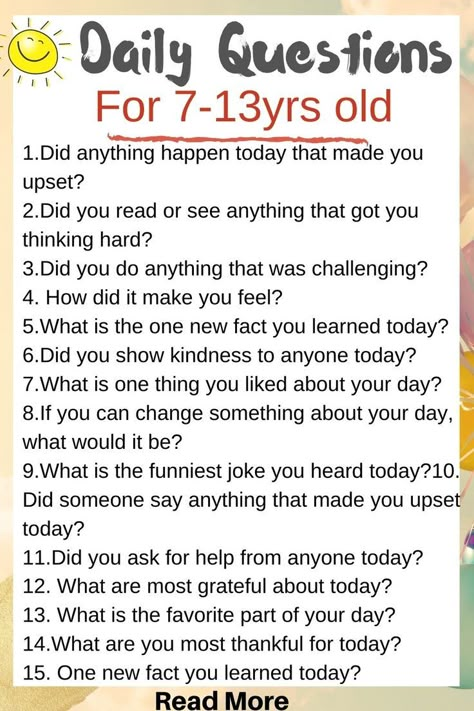 Question Of The Day For Kids, Questions For Kids Thought Provoking, Questions To Ask Kids About Themselves, Yes Day Ideas For Kids, Questions To Ask Children, Questions To Ask Kids, Questions To Ask Your Kids, Uppfostra Barn, Parenting Questions