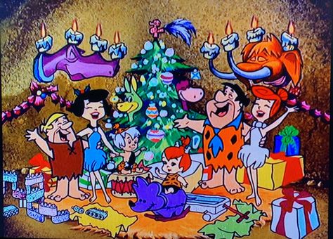 Flintstone Christmas, Fred Flintstones, Flintstones Cartoon, Flintstone Cartoon, Christmas Tv Shows, Pebbles Flintstone, Vintage Christmas Photos, Christmas Episodes, Hanna Barbera Cartoons