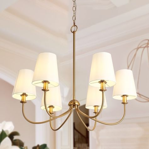 Unique Light Fixtures Dining Room, Traditional Bedroom Chandelier, Colonial Chandelier Dining Room, Formal Living Room Lighting, Grandmillenial Light Fixture, Cottage Kitchen Chandelier, Small Gold Chandelier, Breakfast Room Light Fixture, Vintage Dining Room Lighting