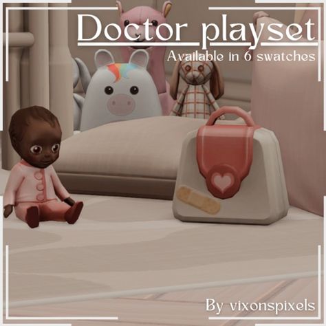 Doctor playset | Patreon Sims 4 Content, Sims 4 Cheats, Sims Baby, Sims 4 Challenges, Sims 4 Family, Play Sims 4, Sims Packs, Sims 4 Anime, Free Sims 4