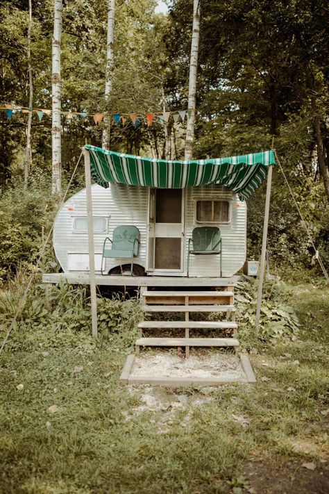 Canned Ham | Camp Wandawega Camp Cottage, Canned Ham Camper, Pink Trailer, Camp Wandawega, Summer Camp Wedding, Canned Ham, Trailer Camping, Trailer Living, Glamping Site