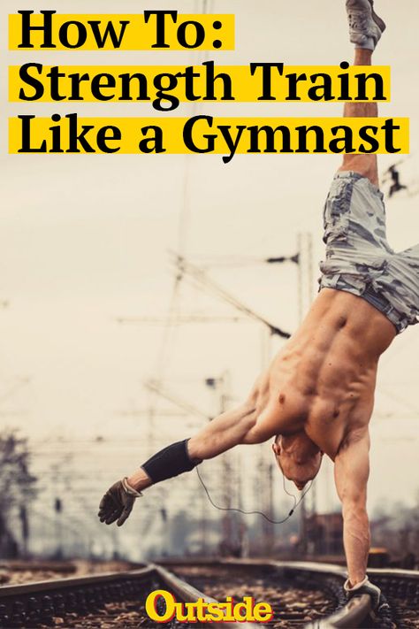 Why You Should Train Like a Gymnast #strength #gymlife #workout Train Like A Gymnast Workout, Circus Training Workout, Gymnast Strength Training, Gymnastic Rings Workout, Gymnast Workout, Gymnastics Strength Training, Calisthenics Exercises, Workout Post, Rings Workout