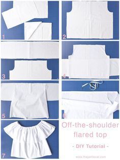 Off Shoulder Diy, Robe Diy, Diy Clothes Patterns, Projek Menjahit, Dress Patterns Diy, Diy Tops, Trendy Sewing, Baby Dress Patterns, Girl Dress Patterns