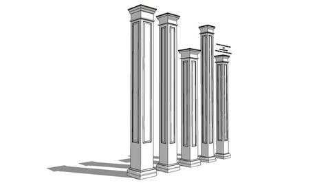 Gothic Column, Sketchup Warehouse, Stair Design Architecture, Modern Column, Columns Decor, Stair Design, Square Columns, Architecture Concept Diagram, Concept Diagram