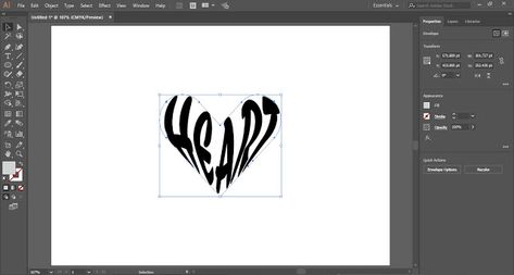 Adobe Text Tutorial, Type In Shape Illustrator, Text In Heart Shape, Wrap Text Into Shape Illustrator, Curved Text Illustrator, Text In Shape Illustrator, Text Wrap Illustrator, Text In Shape, Illustrator Shapes