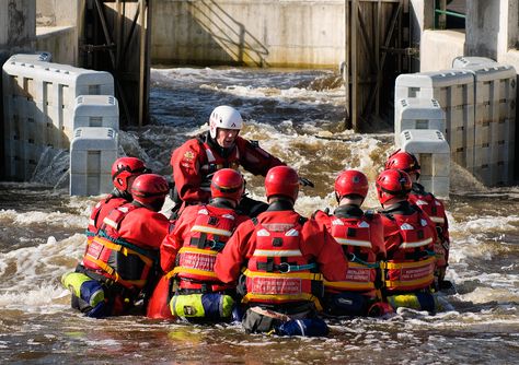 Vehicle in Water Rescue Training Tees Barrage International White Water Centre 2012 Firefighter Training, Fire Man, Water Rescue, Fire Icons, Rescue Workers, Fire Drill, Expedition Truck, Fire Rescue, Search And Rescue