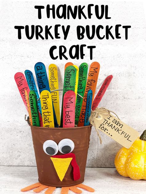 Thanksgiving Crafts Centerpiece Kids, Kindergarten Thankful Craft, Diy November Crafts For Kids, Diy Kids Thanksgiving Centerpiece, Diy Thankful Turkey, Turkey Centerpiece Craft For Kids, Thankful Craft For Preschool, Giving Thanks Crafts, Thankful Ideas For Kids