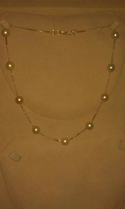 Pearl Light Weight Chains Gold, Pearl Chain Designs In Gold, Pearl Gold Chain, Sell Jewelry, Gold Pearl Jewelry, Pearl Jewelry Design, Gold Jewelry Simple Necklace, Pearl Necklace Designs, Gold Chain Design