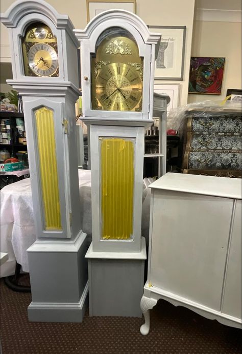 Grandfather and granddaughter clocks fully prepped and ready for their makeovers @denisespieces.co.uk Grandfather And Granddaughter, Clock, Quick Saves