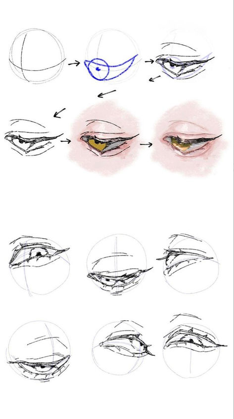 I hate to see anything go to waste, and as an artist, I'm always looking for new and inexpensive materials to use in my creations. Here is a series of bird sculptures that show how recycled art can come to life! .  ... Anime Eyes Looking Down Reference, Head Reference Looking Down, Hand Pulling Eye Down Reference, Ahoge Hair Drawing, Drawing Face Guide, Different Eye Shapes Reference, How To Draw Eyes Looking Down, Eye Bags Reference, How To Draw Someone Looking Down