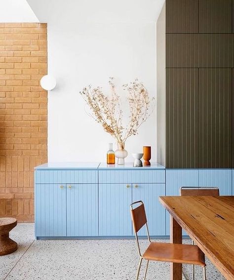 The Top Interior Decor Trends For 2021 — MELANIE LISSACK INTERIORS Colorful Kitchen, Victorian Terrace, The Design Files, Interior Design Trends, Brick Wall, Inspired Homes, 인테리어 디자인, A Kitchen, Kitchen Interior