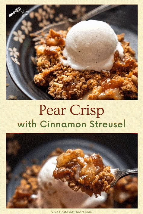 Easy Pear Crisp, Pear Crisp Recipe, Apple Crisp Recipe Healthy, Pear Crisp, Pear Crumble, Pear Dessert, Ambitious Kitchen, Dessert Simple, Desserts Vegan