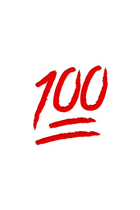 The 💯 Hundred Points emoji depicts the number 100 in bold, black font with two lines underlining it. It is enclosed in a red square, making it stand out. 100 Emoji Tattoo Design, 100 Emoji Tattoo, 100 Number Logo, Wave Emoji, Emoji Signs, Red Emoji, Perfect Emoji, Emoji Tattoo, 100 Emoji