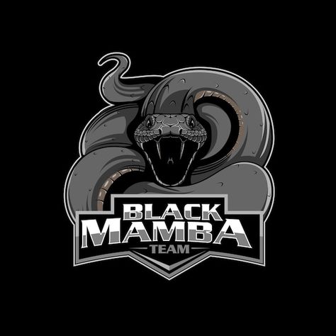 Black Mamba Logo, Mamba Logo, T Shirt Logo Design, Esports Logo, Shirt Logo Design, Logo Design Art, Vector Logo Design, The Kiss, Black Mamba